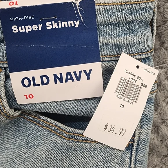 Old Navy Women's Super Skinny Jeans - Light Blue Size 10 NWT - Picture 5 of 10